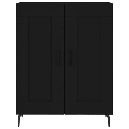 Highboard Schwarz 69,5x34x180 cm Holzwerkstoff