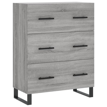 Highboard Grau Sonoma 69,5x34x180 cm Holzwerkstoff