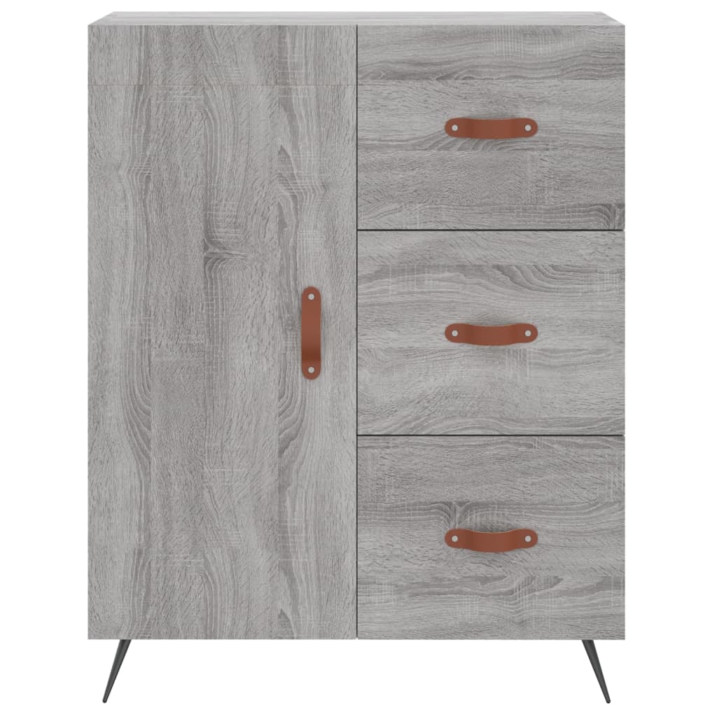 Highboard Grau Sonoma 69,5x34x180 cm Holzwerkstoff