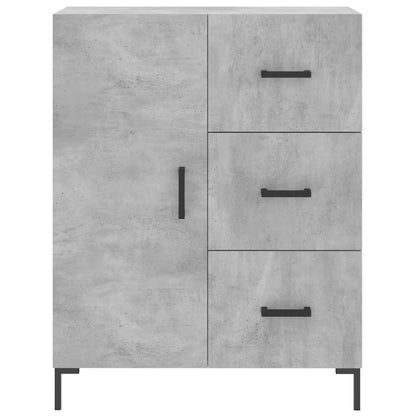 Highboard Betongrau 69,5x34x180 cm Holzwerkstoff