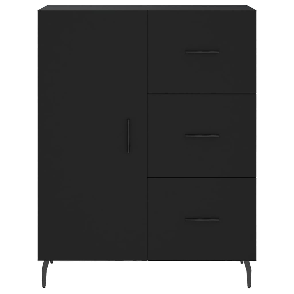 Highboard Schwarz 69,5x34x180 cm Holzwerkstoff