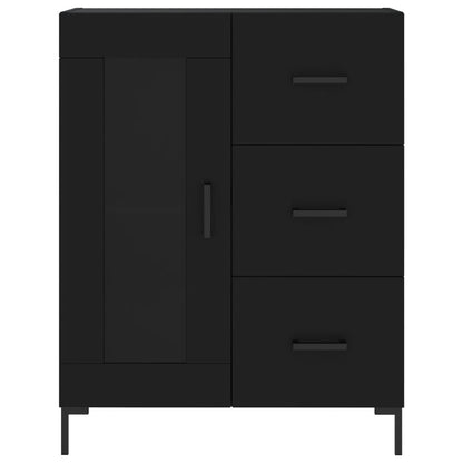 Highboard Schwarz 69,5x34x180 cm Holzwerkstoff