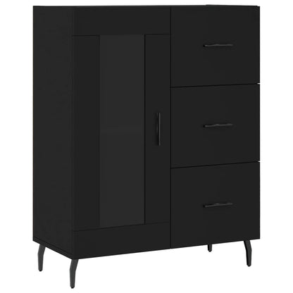 Highboard Schwarz 69,5x34x180 cm Holzwerkstoff