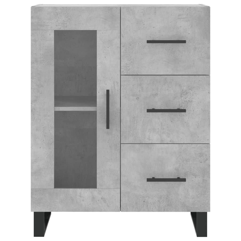 Highboard Betongrau 69,5x34x180 cm Holzwerkstoff