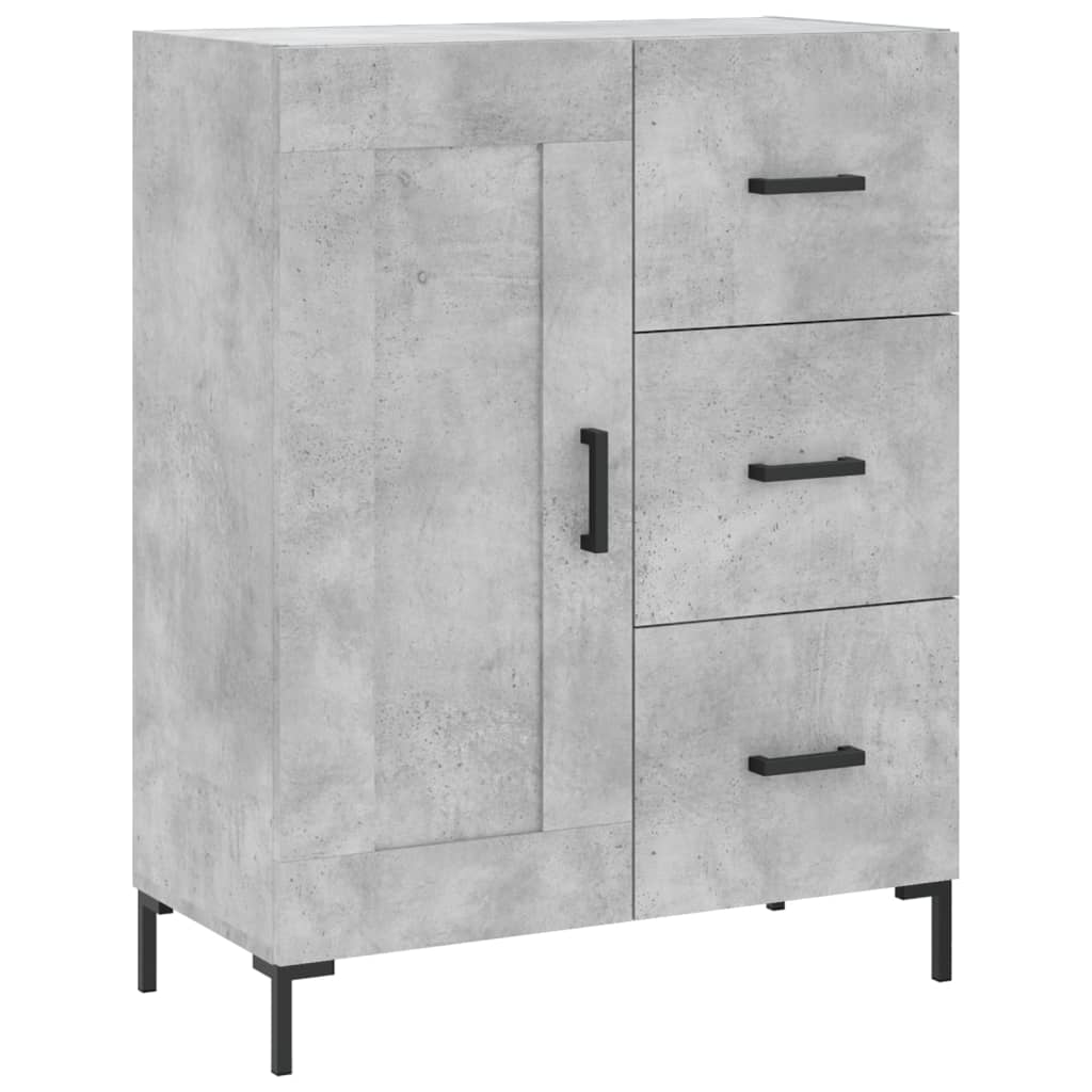 Highboard Betongrau 69,5x34x180 cm Holzwerkstoff