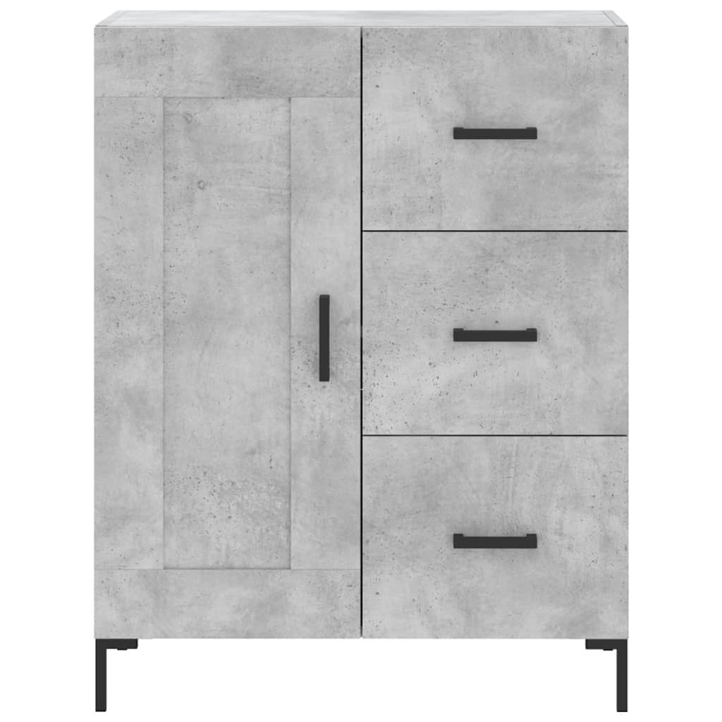 Highboard Betongrau 69,5x34x180 cm Holzwerkstoff