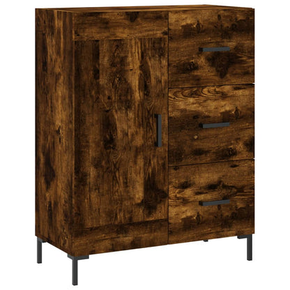 Highboard Räuchereiche 69,5x34x180 cm Holzwerkstoff