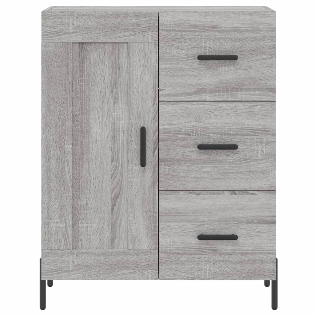 Highboard Grau Sonoma 69,5x34x180 cm Holzwerkstoff