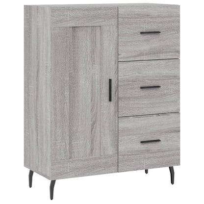 Highboard Grau Sonoma 69,5x34x180 cm Holzwerkstoff