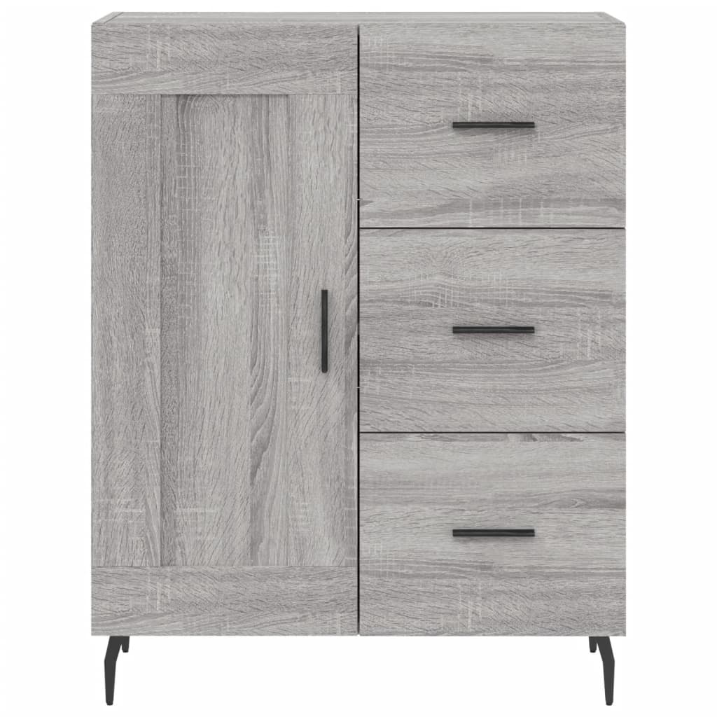 Highboard Grau Sonoma 69,5x34x180 cm Holzwerkstoff