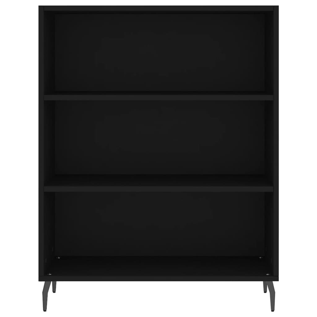 Highboard Schwarz 69,5x34x180 cm Holzwerkstoff