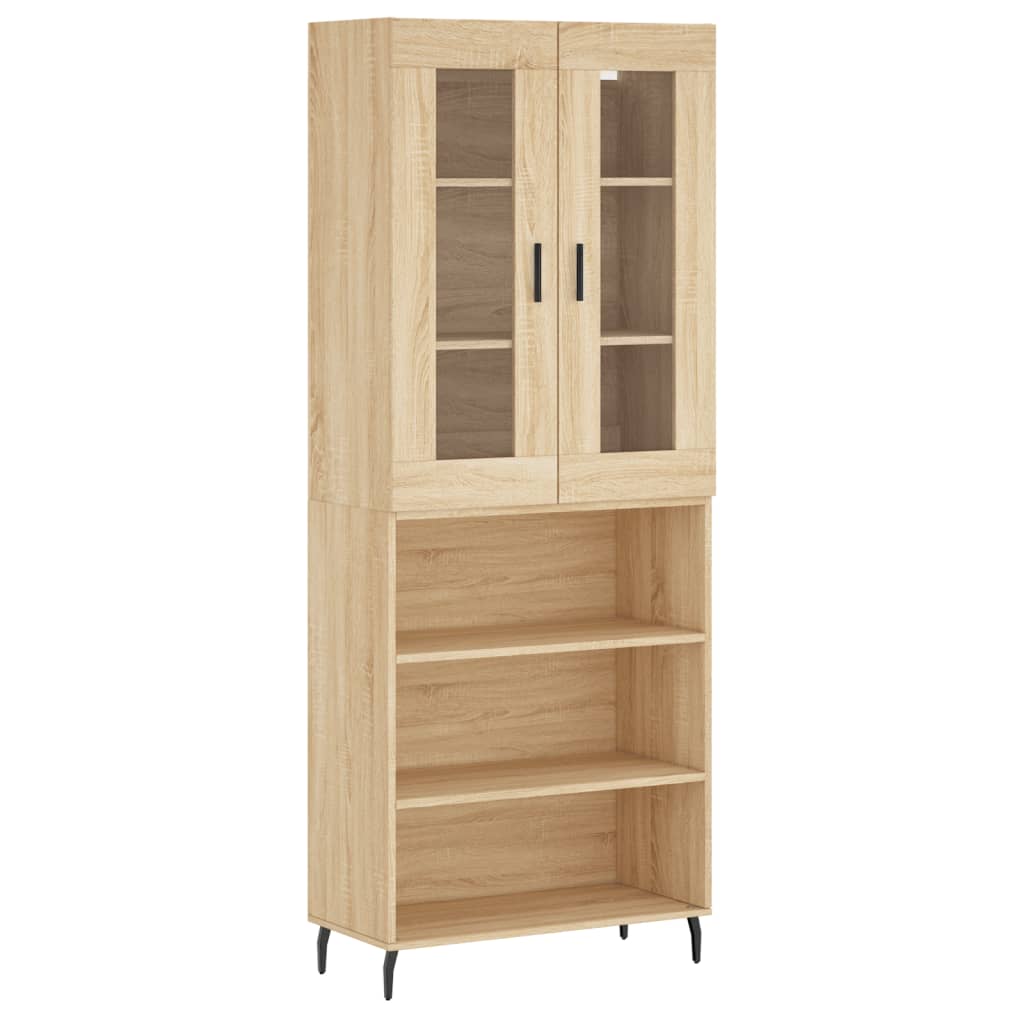 Highboard Sonoma-Eiche 69,5x34x180 cm Holzwerkstoff