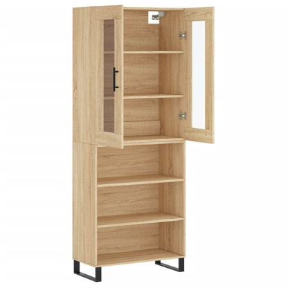 Highboard Sonoma-Eiche 69,5x34x180 cm Holzwerkstoff