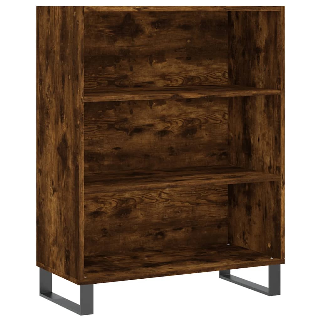 Highboard Räuchereiche 69,5x34x180 cm Holzwerkstoff