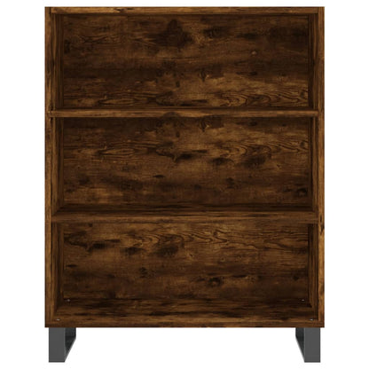 Highboard Räuchereiche 69,5x34x180 cm Holzwerkstoff