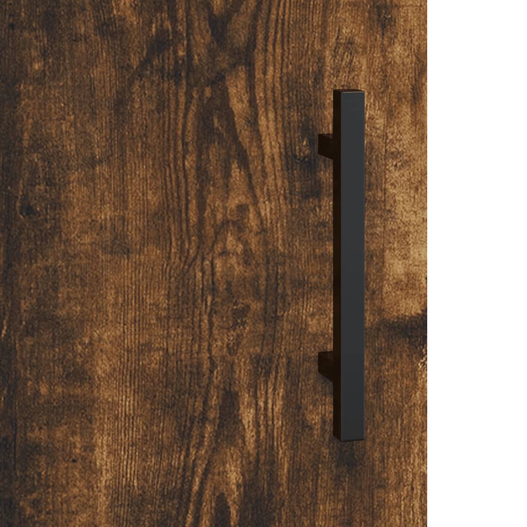 Highboard Räuchereiche 69,5x34x180 cm Holzwerkstoff