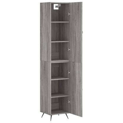 Highboard Grau Sonoma 34,5x34x180 cm Holzwerkstoff