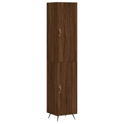 Highboard Braun Eichen-Optik 34,5x34x180 cm Holzwerkstoff