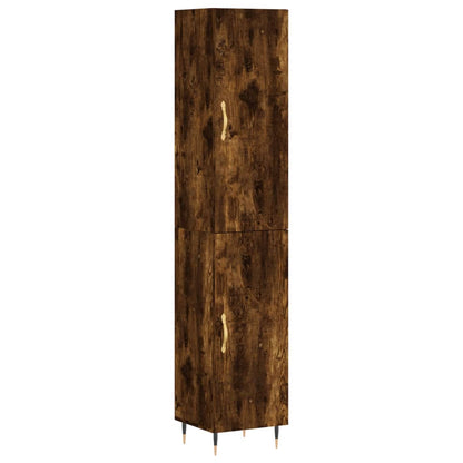 Highboard Räuchereiche 34,5x34x180 cm Holzwerkstoff