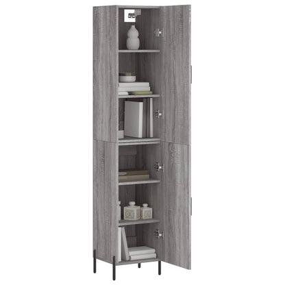 Highboard Grau Sonoma 34,5x34x180 cm Holzwerkstoff