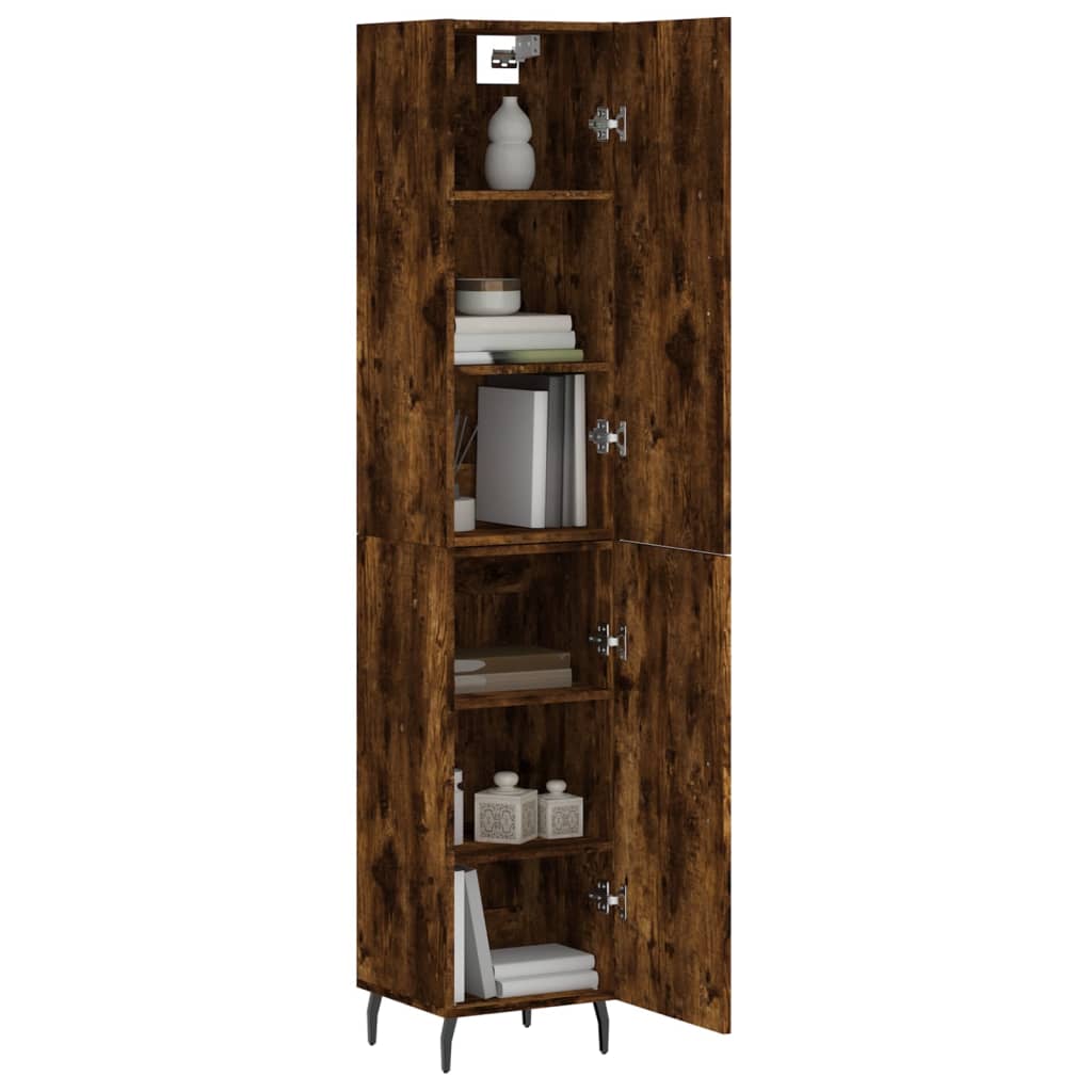 Highboard Räuchereiche 34,5x34x180 cm Holzwerkstoff