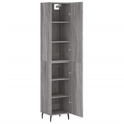 Highboard Grau Sonoma 34,5x34x180 cm Holzwerkstoff