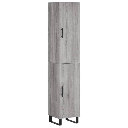 Highboard Grau Sonoma 34,5x34x180 cm Holzwerkstoff