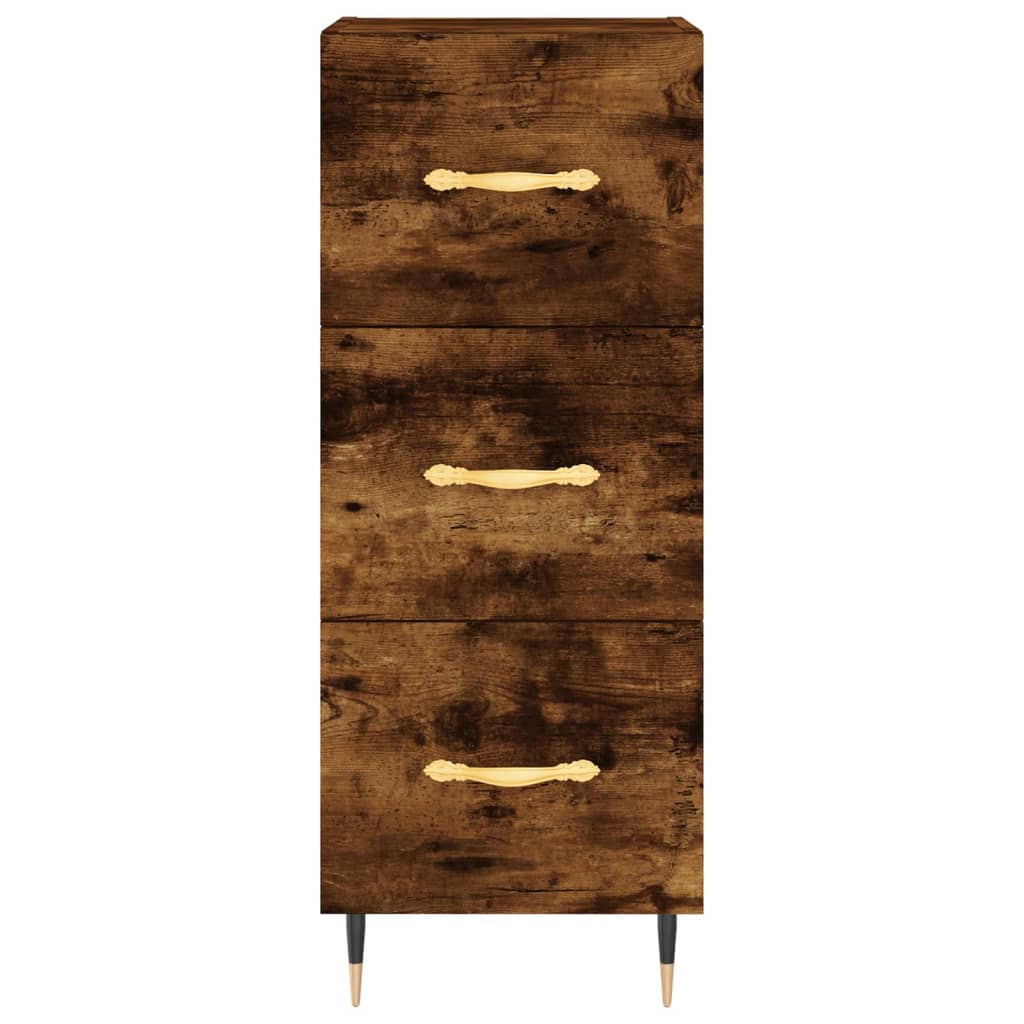 Highboard Räuchereiche 34,5x34x180 cm Holzwerkstoff