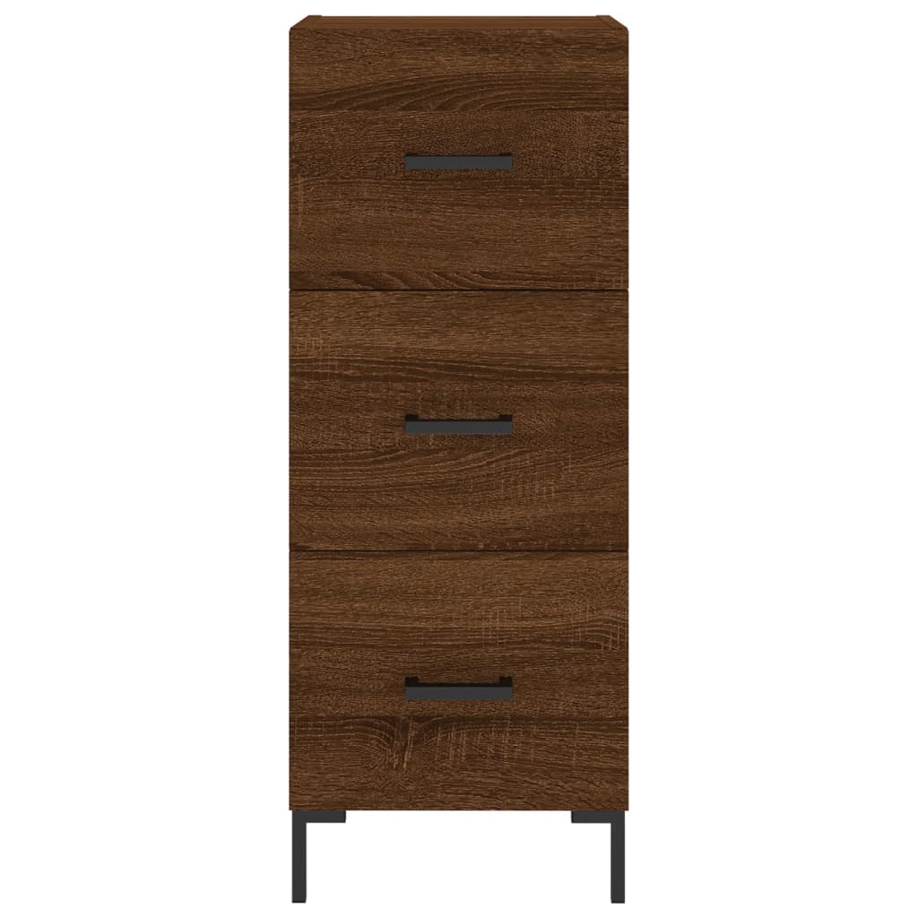 Highboard Braun Eichen-Optik 34,5x34x180 cm Holzwerkstoff