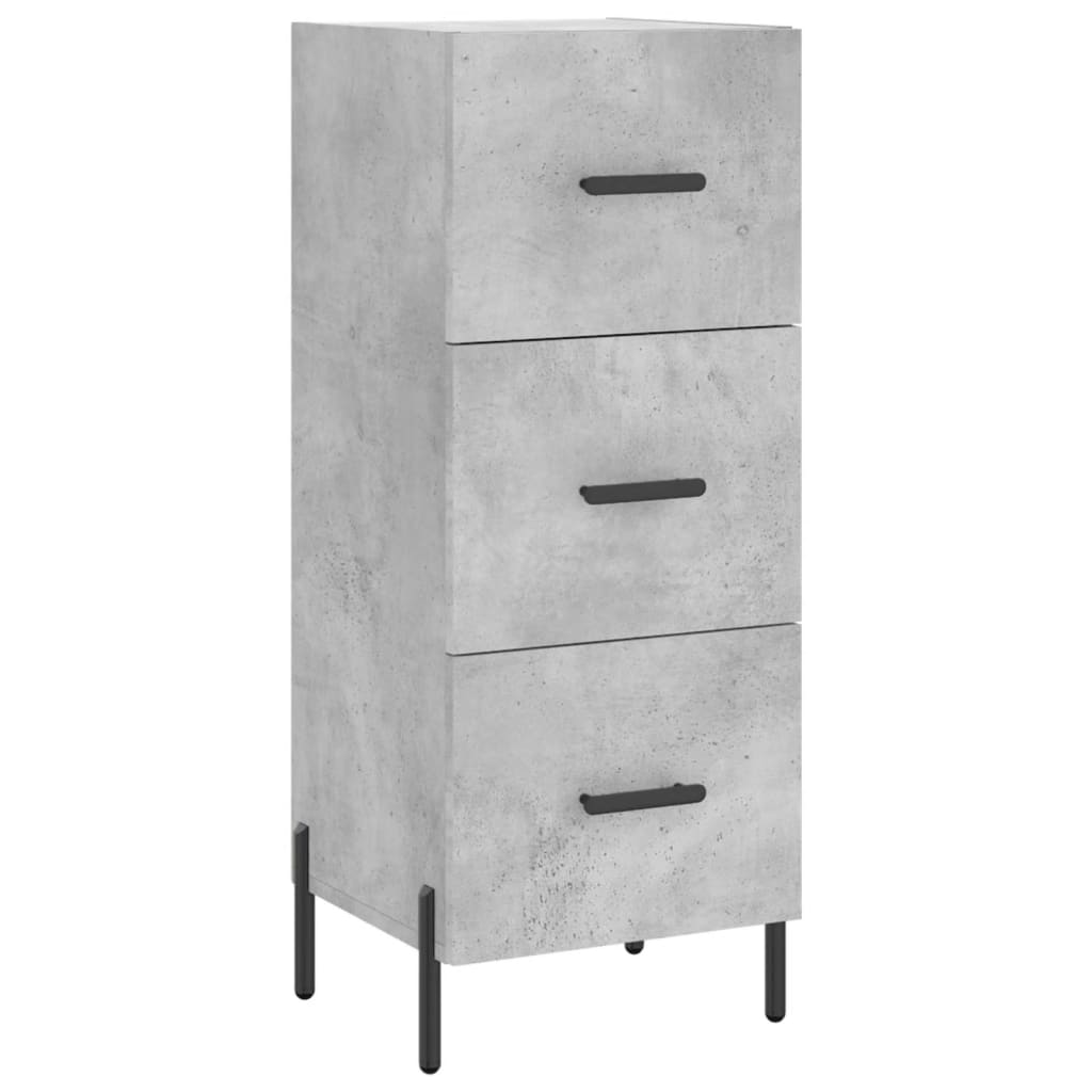 Highboard Betongrau 34,5x34x180 cm Holzwerkstoff