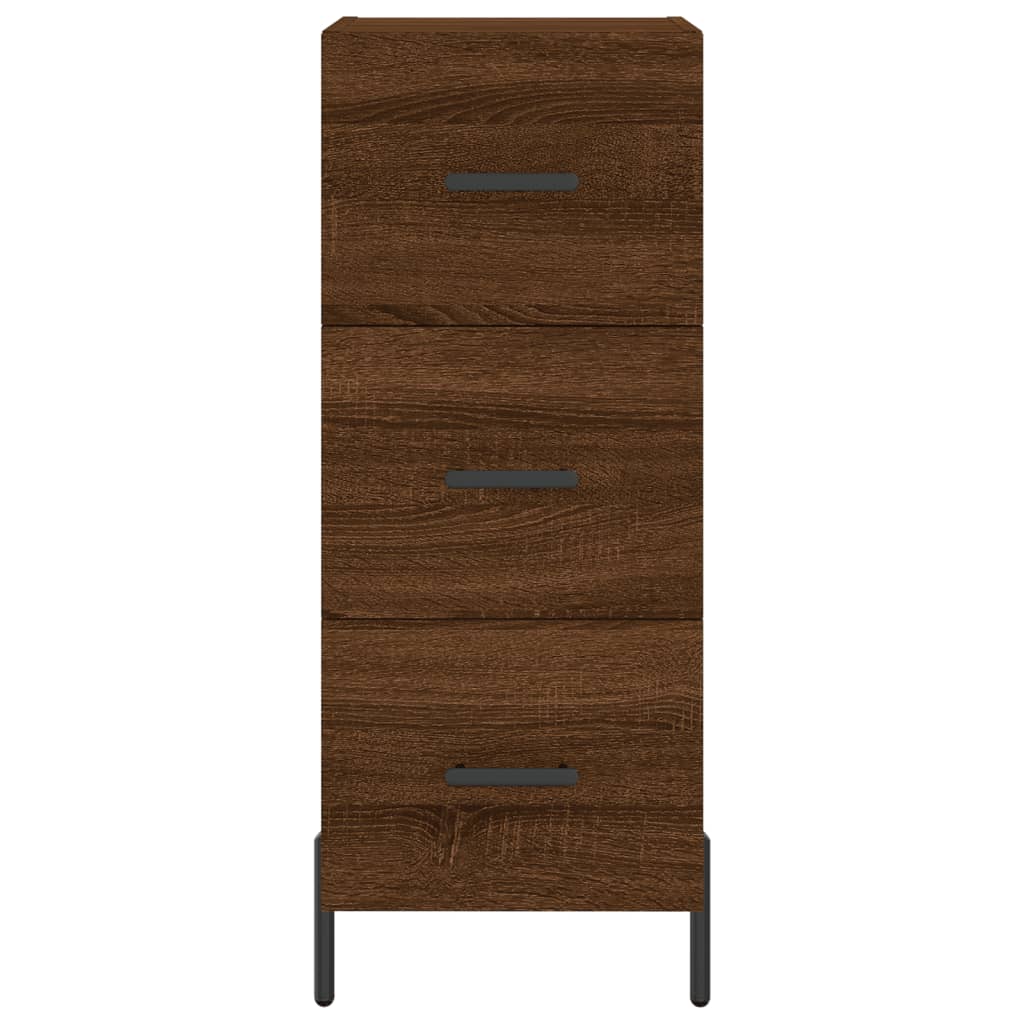 Highboard Braun Eichen-Optik 34,5x34x180 cm Holzwerkstoff