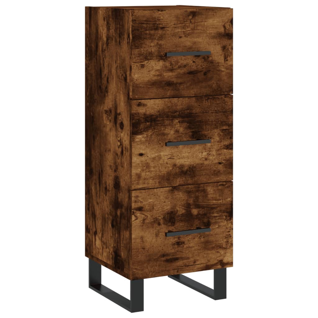 Highboard Räuchereiche 34,5x34x180 cm Holzwerkstoff