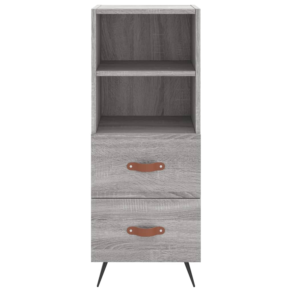 Highboard Grau Sonoma 34,5x34x180 cm Holzwerkstoff