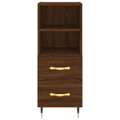 Highboard Braun Eichen-Optik 34,5x34x180 cm Holzwerkstoff