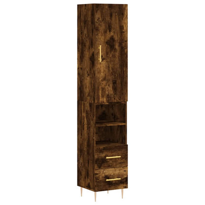 Highboard Räuchereiche 34,5x34x180 cm Holzwerkstoff