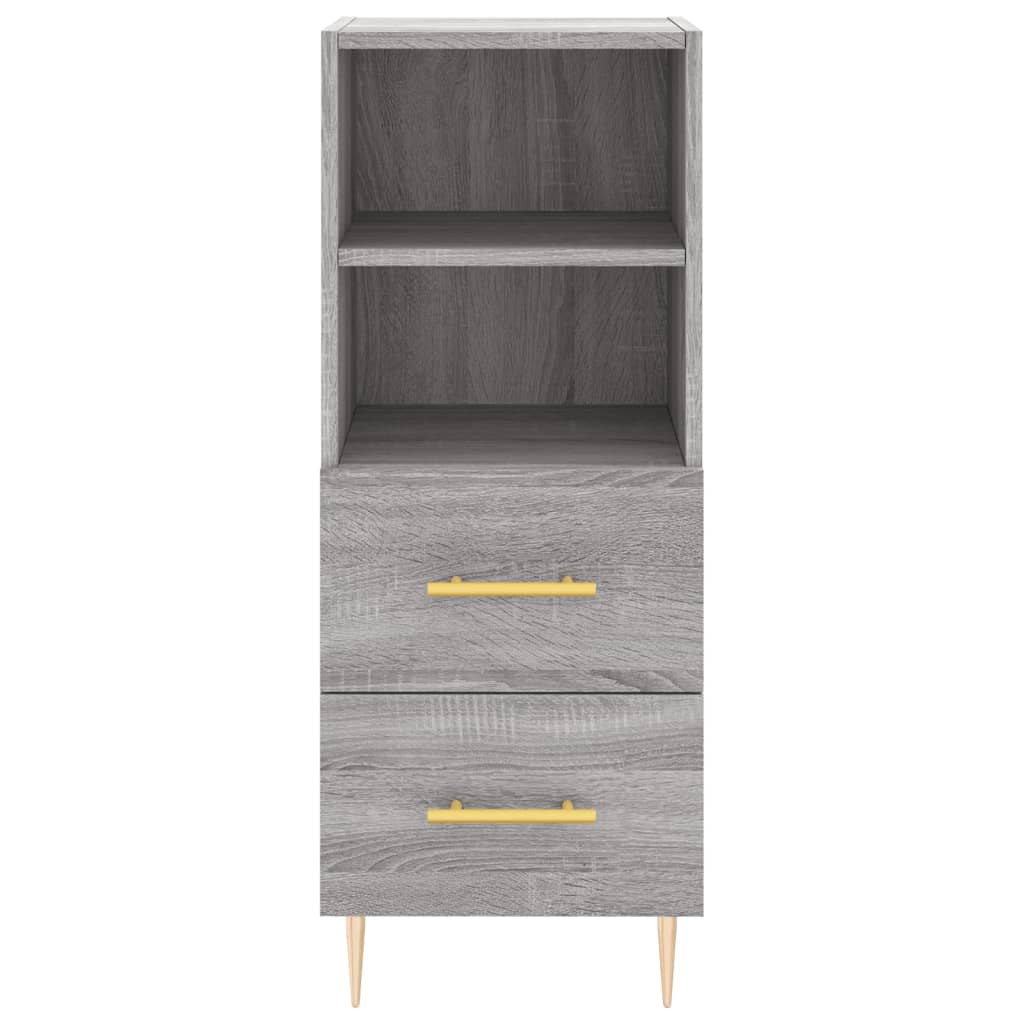 Highboard Grau Sonoma 34,5x34x180 cm Holzwerkstoff