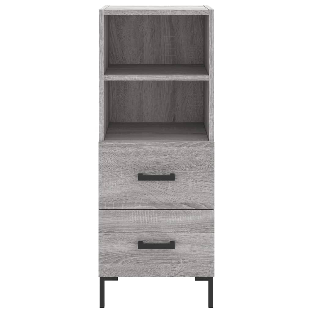 Highboard Grau Sonoma 34,5x34x180 cm Holzwerkstoff