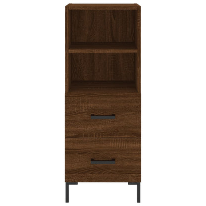 Highboard Braun Eichen-Optik 34,5x34x180 cm Holzwerkstoff