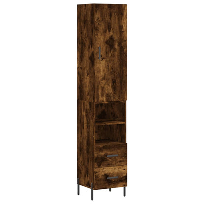 Highboard Räuchereiche 34,5x34x180 cm Holzwerkstoff