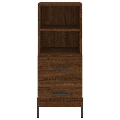 Highboard Braun Eichen-Optik 34,5x34x180 cm Holzwerkstoff