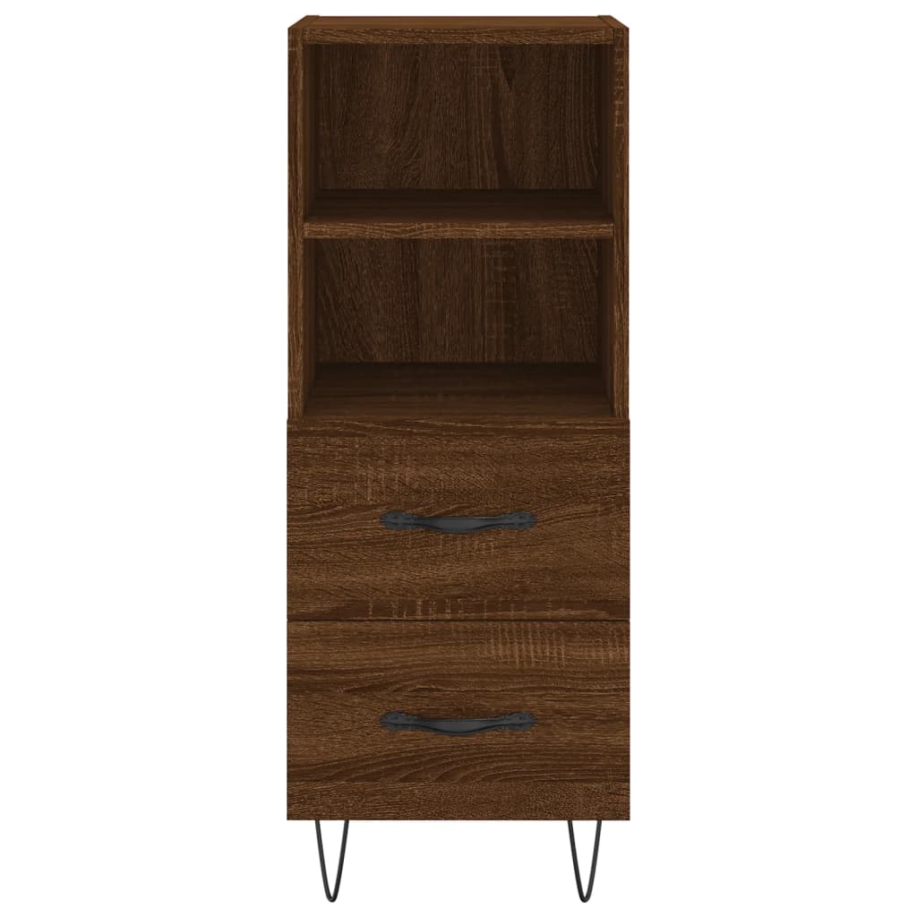 Highboard Braun Eichen-Optik 34,5x34x180 cm Holzwerkstoff