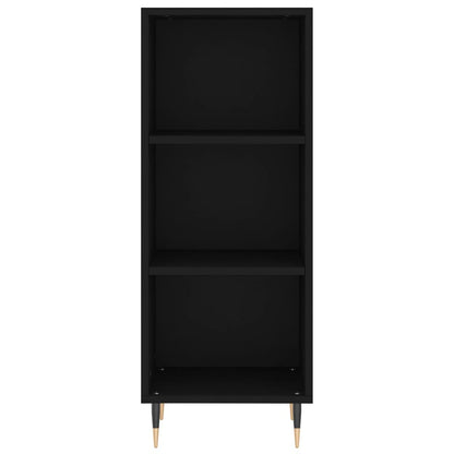 Highboard Schwarz 34,5x34x180 cm Holzwerkstoff