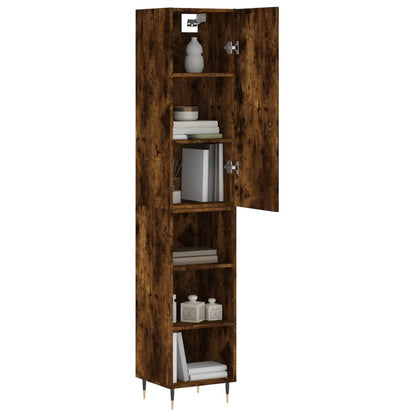 Highboard Räuchereiche 34,5x34x180 cm Holzwerkstoff