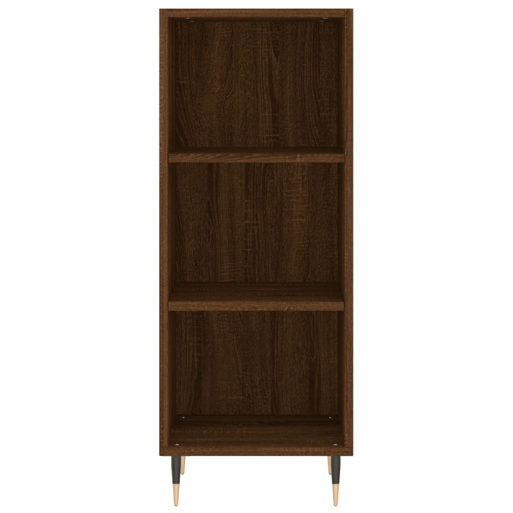 Highboard Braun Eichen-Optik 34,5x34x180 cm Holzwerkstoff