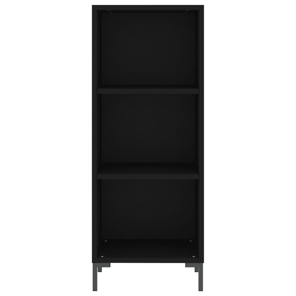 Highboard Schwarz 34,5x34x180 cm Holzwerkstoff