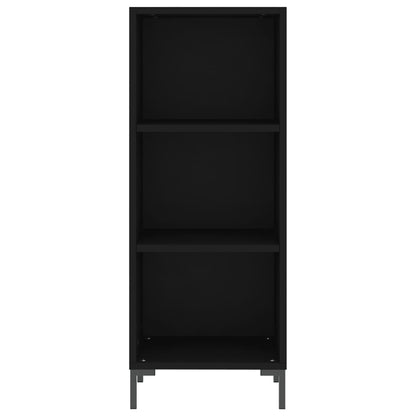 Highboard Schwarz 34,5x34x180 cm Holzwerkstoff