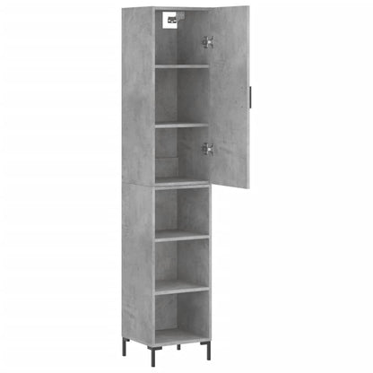 Highboard Betongrau 34,5x34x180 cm Holzwerkstoff