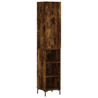 Highboard Räuchereiche 34,5x34x180 cm Holzwerkstoff