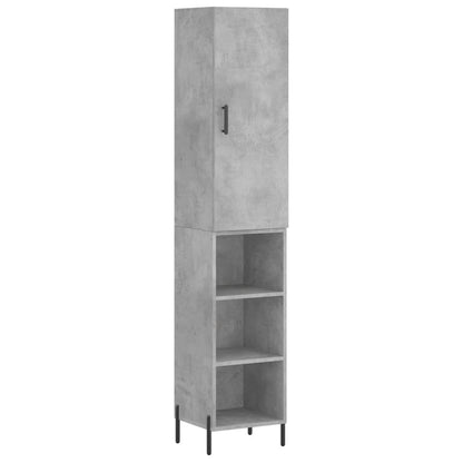 Highboard Betongrau 34,5x34x180 cm Holzwerkstoff