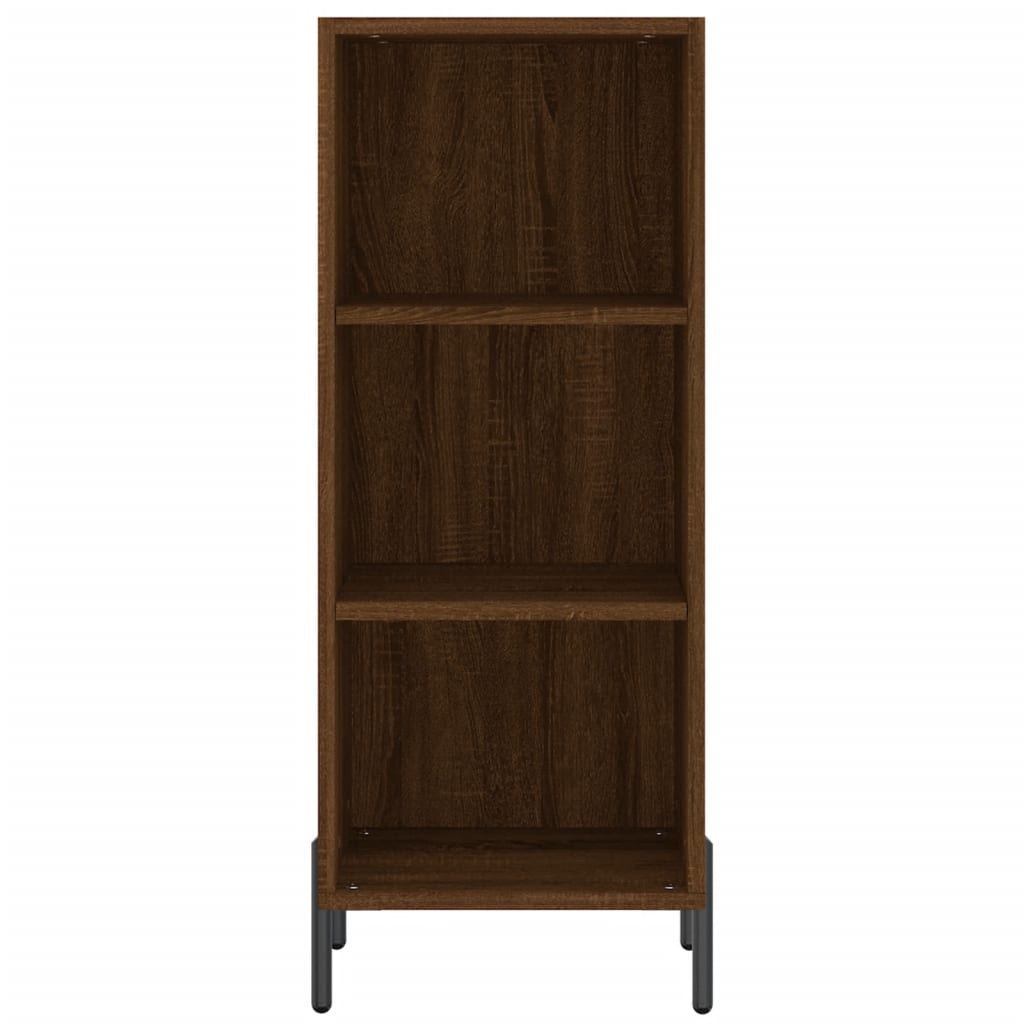 Highboard Braun Eichen-Optik 34,5x34x180 cm Holzwerkstoff